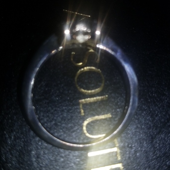 Absolute Simulated Diamond Ring Sterling Silver 8 - Picture 4 of 8